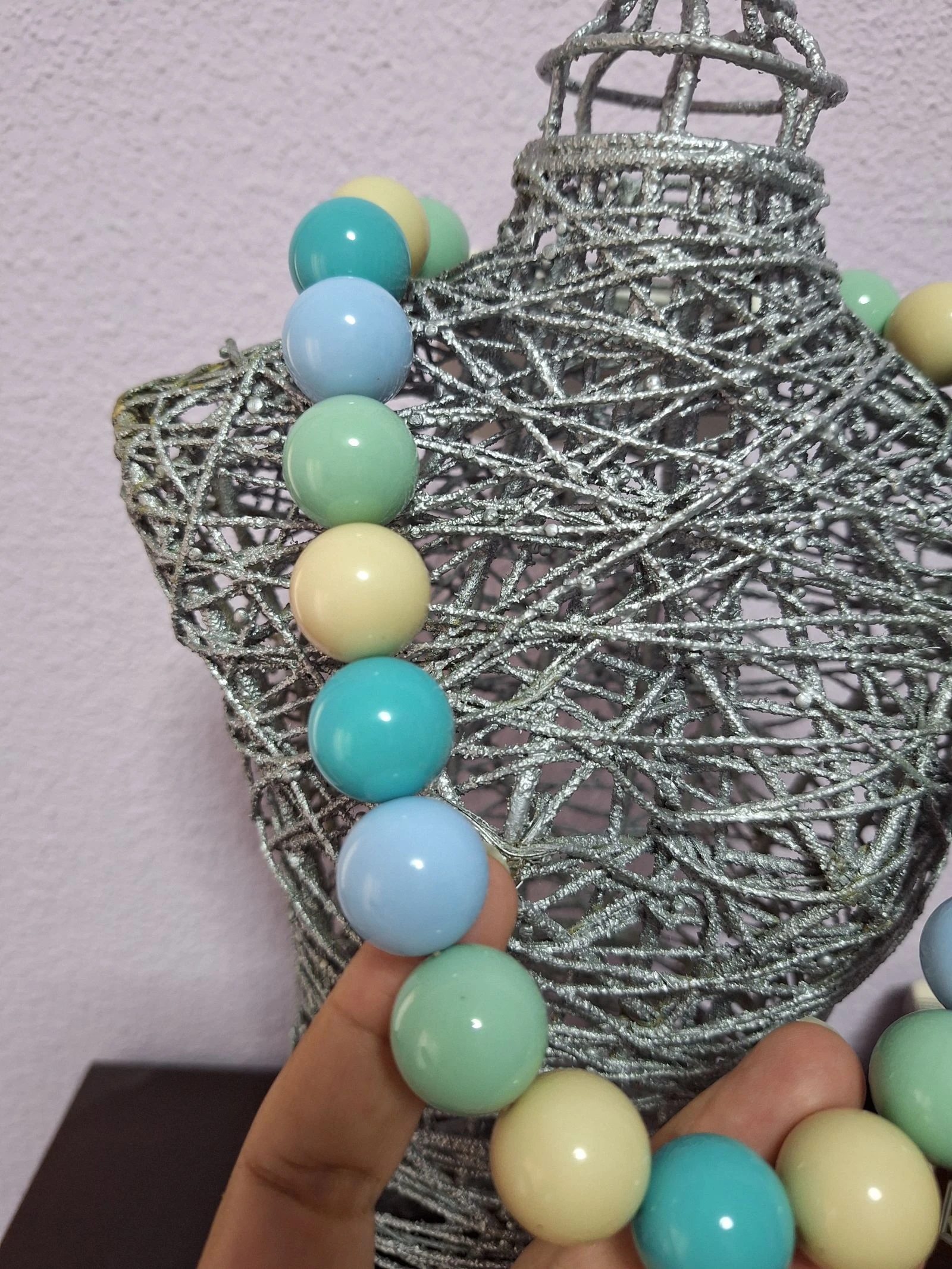Collier de perles maxi dans des tons pastel – photo 3